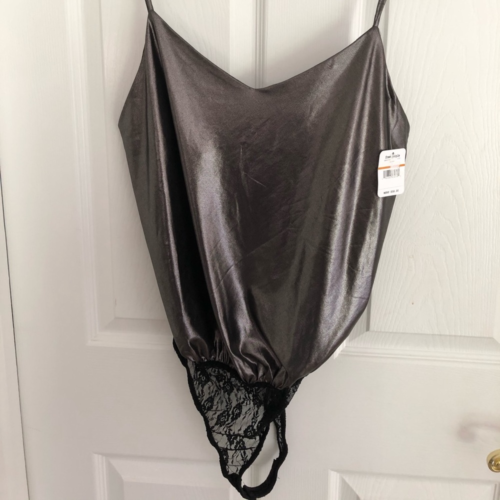 Silver body suit